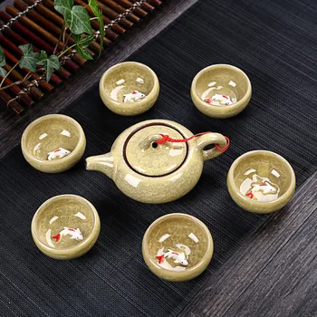 

Celadon Fish Tea Set Ceramic Kettle Ceramic Tea Cup Fish Chinese Kung Fu Tea Chinese People Ceramic Kung Fu Tea Set PAK5