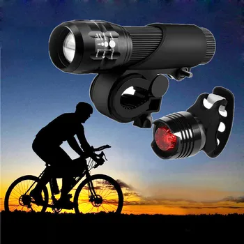 

Bicycle Headlight & Taillight Set Flashlight Rechargeable AAA Safe Riding Cycling Ultra Bright LED Waterproof Lamp Bike Lantern