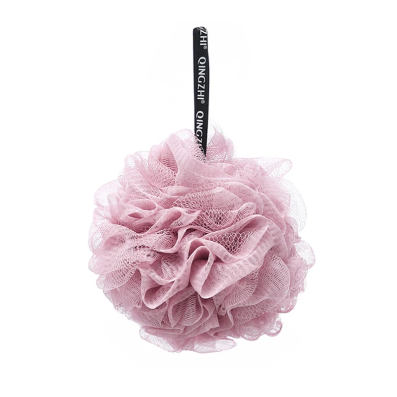 High-end Large Solid Bath Balls Rich bubbles Body Flower Bath Sponge Shower Brush Body Wash Scrubber Mesh Soft Puff - Цвет: pink
