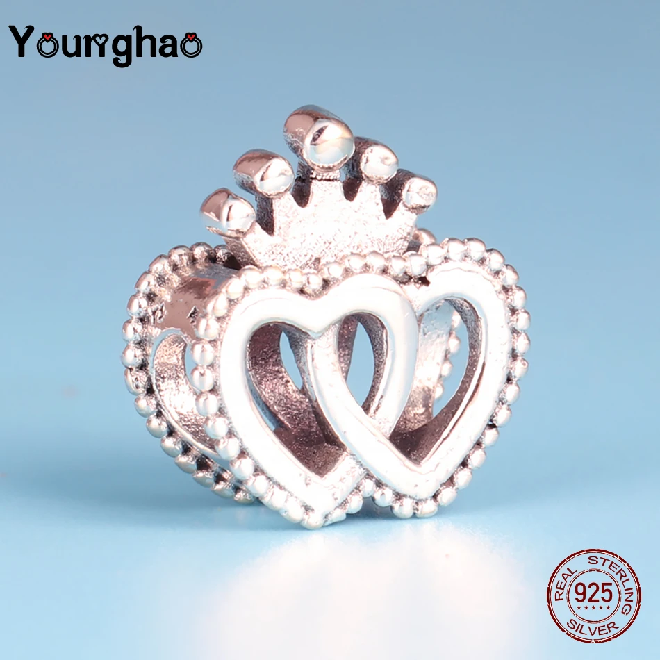 t-bd-2765-silver Younghao Настоящее 925 пробы Серебряное кольцо Сумочка поросенок Кролик Форма Pulsera милые животные Бусины Подходит Pandora браслет хорошее ювелирное изделие - Цвет: t-bd-2765-silver