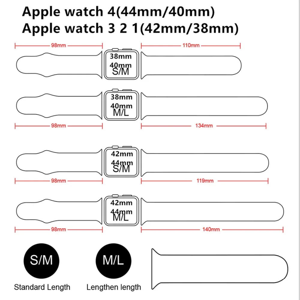 Ремешок для apple watch Correa iwatch 42 мм 38 мм 40 мм Браслет Силиконовый ремешок для часов аксессуары 4 3 2 1 apple watch 5 ремешок 44 мм
