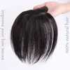 Hair Topper Clip ons Natural real hair Black Brown Middle part Hair piece wigs toupees for women half wig Hair extensions 1
