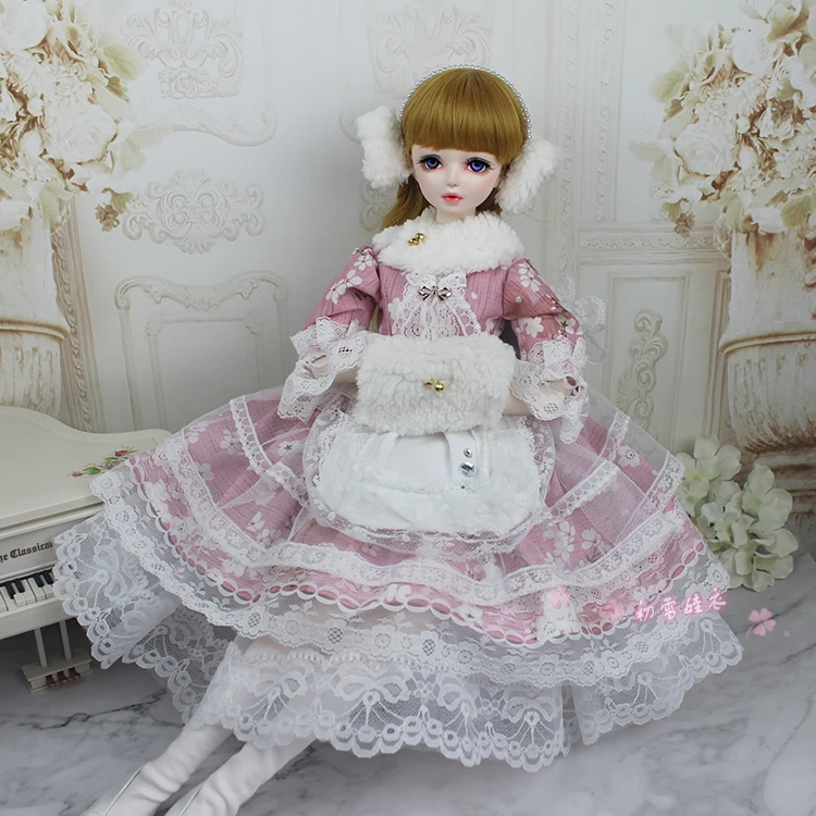 1/4 1/3 BJD аксессуары для одежды Кукольное платье+ шарф зимний костюм для BJD/SD MSD SD13, не включает в себя куклу, обувь, парик и другие E2489