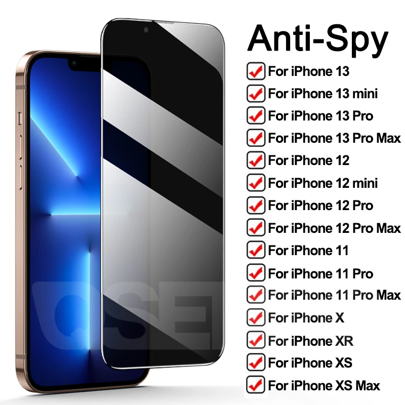 999d Anti Spy Tempered Glass For Iphone 13 12 Mini 11 Pro Xs Max X Xr Privacy Screen Protector Iphone 7 8 6 6s Plus 5s Se Glass Screen Protectors Aliexpress