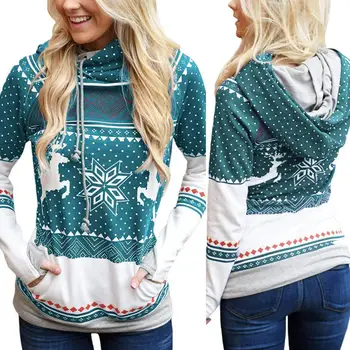 

Womens hoodies And Blouses Autumn Streetwear Christmas Long Sleeve hoodies Women Clothes