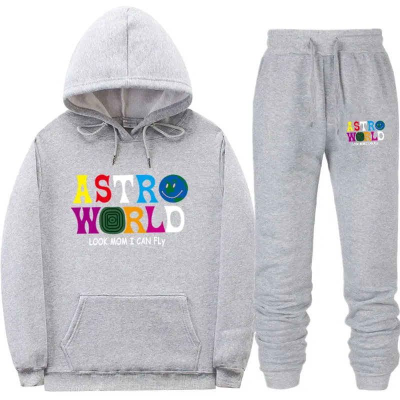 Разноцветные толстовки с капюшоном ASTROWORLD, комплекты брюк, мужская и женская мода, уличная одежда с надписью «MoM I Can FLy», спортивный костюм, штаны, костюм