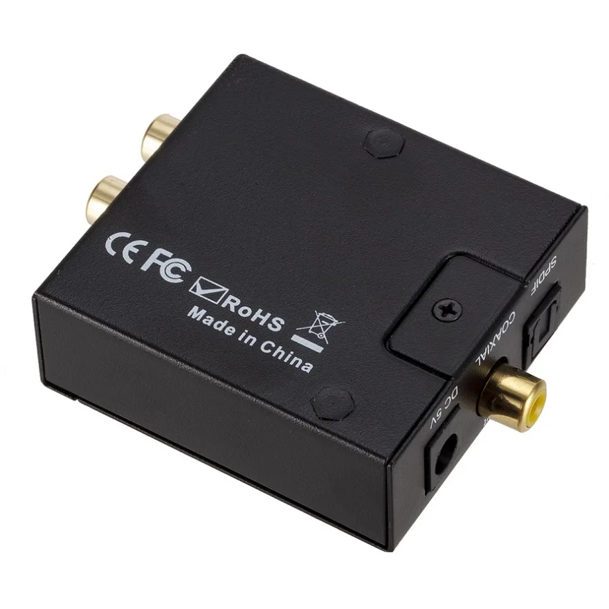 3 5mm Jack Digital to Analog Audio Decoder Toslink Coaxial Optical Fiber Digital to Analog Stereo Audio RCA Converter Headphone