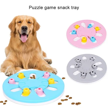 

Pet ABS Slow Feeder Leak Food Toy Puzzle Game Disc Training Interactive Toy Practical Pet Training Supplies