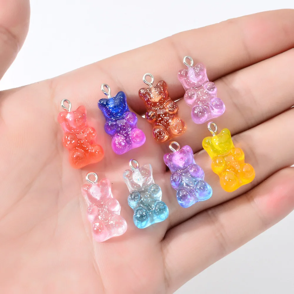 Cabochons Charms Gummy Bear Bear Beads Art Decoration Bear Candy Beads DIY  Jewelry Making – the best products in the Joom Geek online store