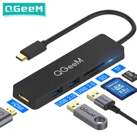 QGeeM USB C Hub für Macbook Pro Typ C Hub zu HDMI USB 3,0 TF SD Multi USB 3,1 Hub adapter für iPad Pro OTG Splitter USB C Dock