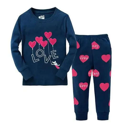 Хлопковый детский пижамный комплект для мальчиков и девочек, пижама с длинными рукавами для маленьких девочек, одежда для сна, детская одежда, пижамы для малышей 2-7 лет - Цвет: Светло-коричневый