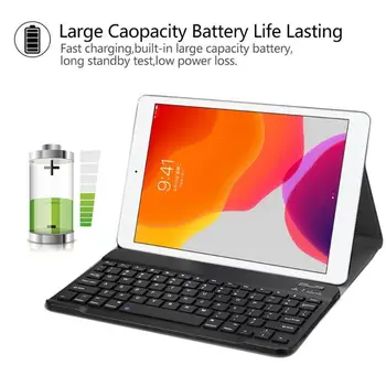 

Wireless Keyboard Case for iPad 10.2 Leather Bluetooth Keyboard Protective for Apple iPad 7th Generation A2197 A2200 A2198 Cover