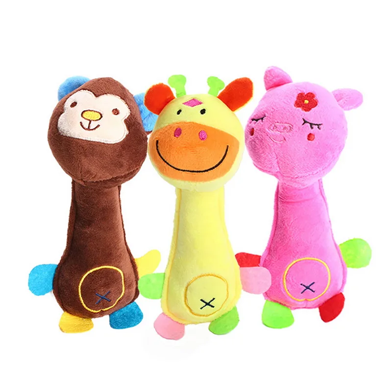 Juguetes Para Perros con sonido para masticar, perros con sonido divertido, forro polar, durabilidad, Molar, apto para todas las mascotas, elefante, pato, cerdo #5