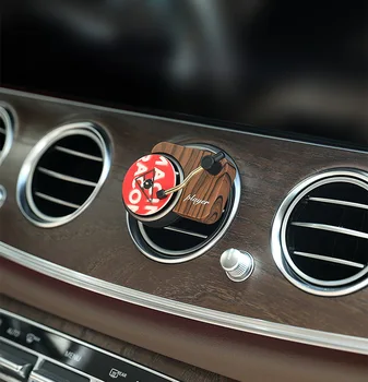 

Car Air Freshener Turntable Phonograph Auto Fragrance Diffuser with 3pcs Replace Aromatherapy Tablets Interior