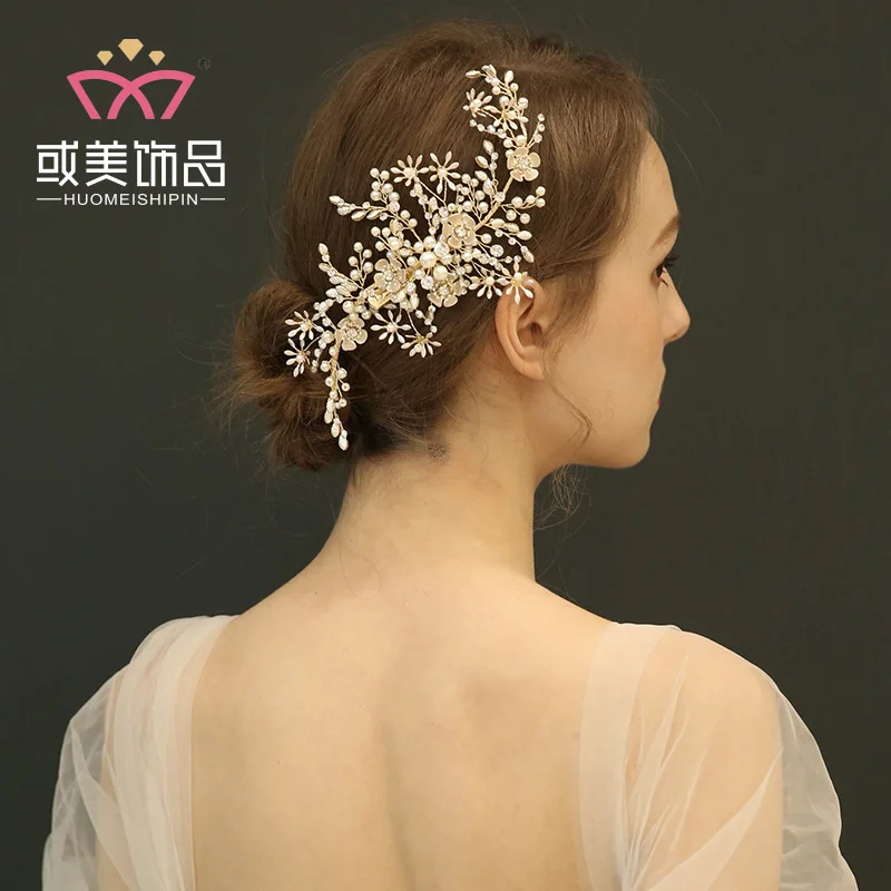 

J6231 npason 2020 new net red hairpin, European and American bridal headdress, handmade hairpin, Sen series women's side clip