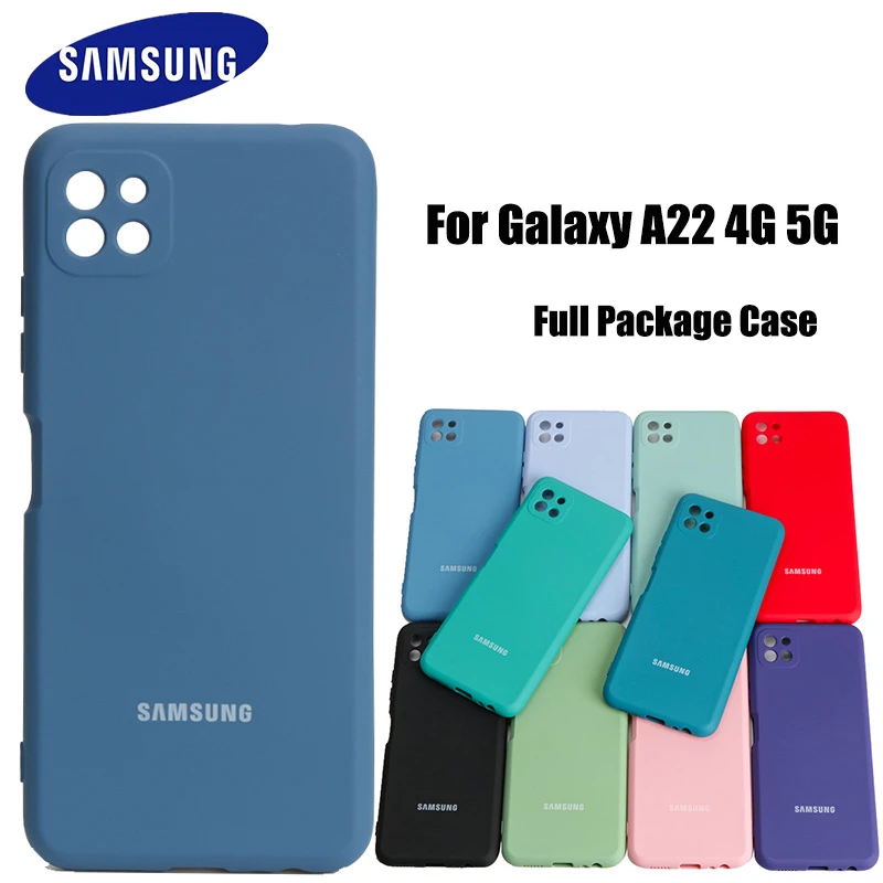 Samsung A22 5G 4G Case galaxy a 22 4g 5g 2021 Liquid Silicone case Silky Soft-Touch Protective Back Cover Anti-knock belt pouch for mobile phone
