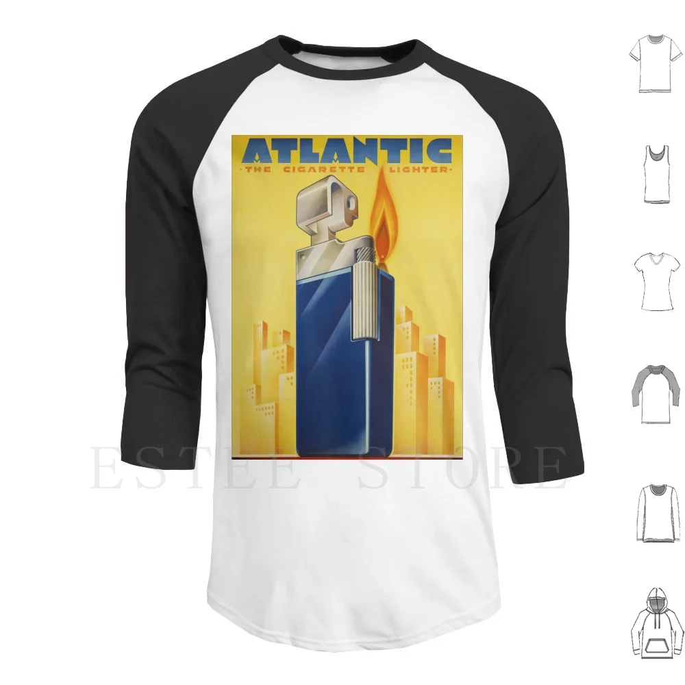 Noel Fontanet-Briyards Atlas, 1935, Felpe Con Cappuccio Poster Art Deco Manica Lunga 1920 1930 1920S 1930S Art Art Art Art