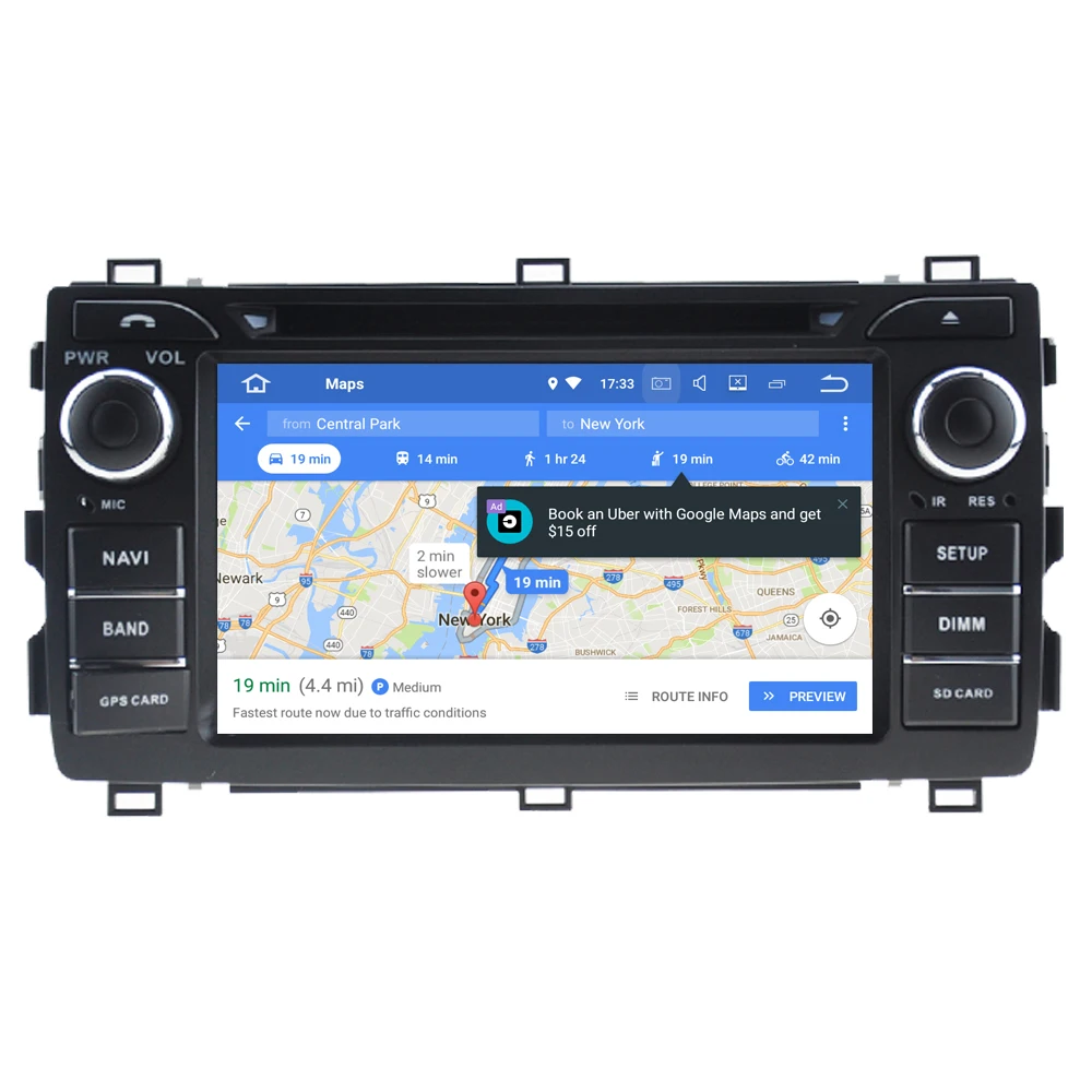 Sale RoverOne Car Multimedia Player For Toyota Auris E180 2013 - 2018 Android 9.0 4G+64G Radio DVD GPS Navigation Sat Navi Multimedia 4
