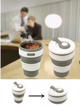  Coffee Mugs Travel Collapsible Silicone Cup Folding Water Cups BPA FREE Food Grade Drinking Ware Mug Tea Coffee Cups 