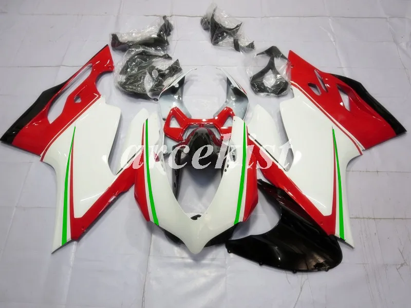 ABS литья под давлением Обтекатели наборы для DUCATI 899 1199 S R Panigale 12 13 14 899R 1199R 1199 S 2012 2013 Красный Зеленый Белый