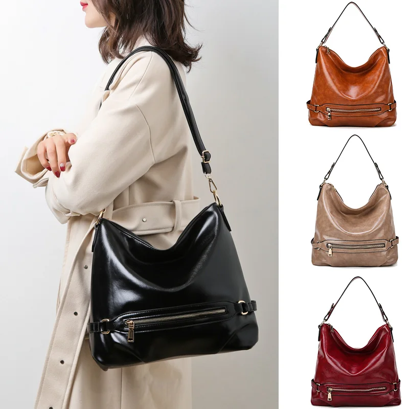 

Totes Handbag For Women 2019 Messenger Shoulder Bag Female Retro Casual Large Capacity Zipper Crossbody Bags Ladies Fashion New