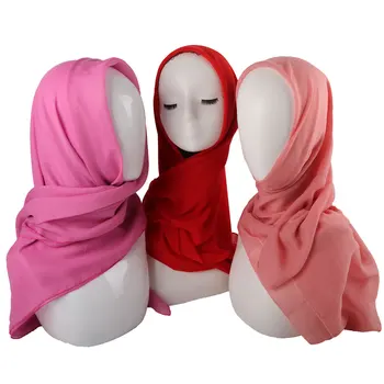 

Cotton bawal volie tudung square shawl Scarf Candy Color Islam muslim head scarf shawls and 110*110cm