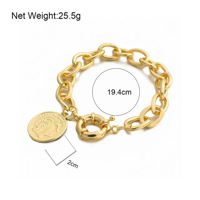 AENSOA-pulsera de aleación de cobre para hombre y mujer, brazalete de Color dorado, joyería de moda, gran oferta, 2020 - Image 6