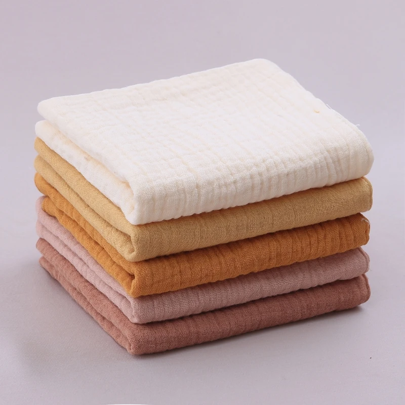 10 Pcs 4 Layers Cotton Muslin Baby Towels Absorbent Gauze Baby Face Cloth Newborn Feeding Burp Cloths Saliva Towel Handkerchief