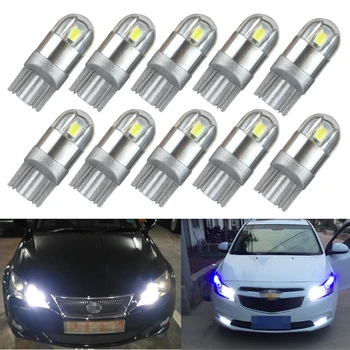 

10pcs W5W T10 3030 LED Clearance Light Auto Car 12V 194 168 Interior Bulb Position Width Lamp For octavia a7 solaris tucson ceed
