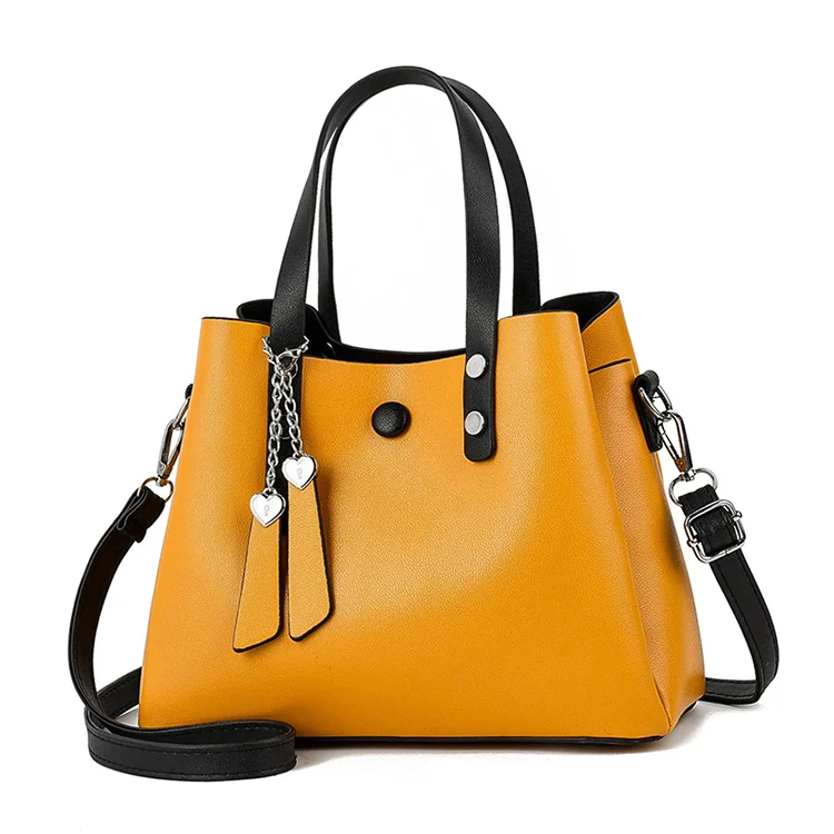 

Women Leather Handbag 2020 Casual Crossbody Bag Yellow Bags Ladies Designer Handbags A Quality Shoulder Bags Female
