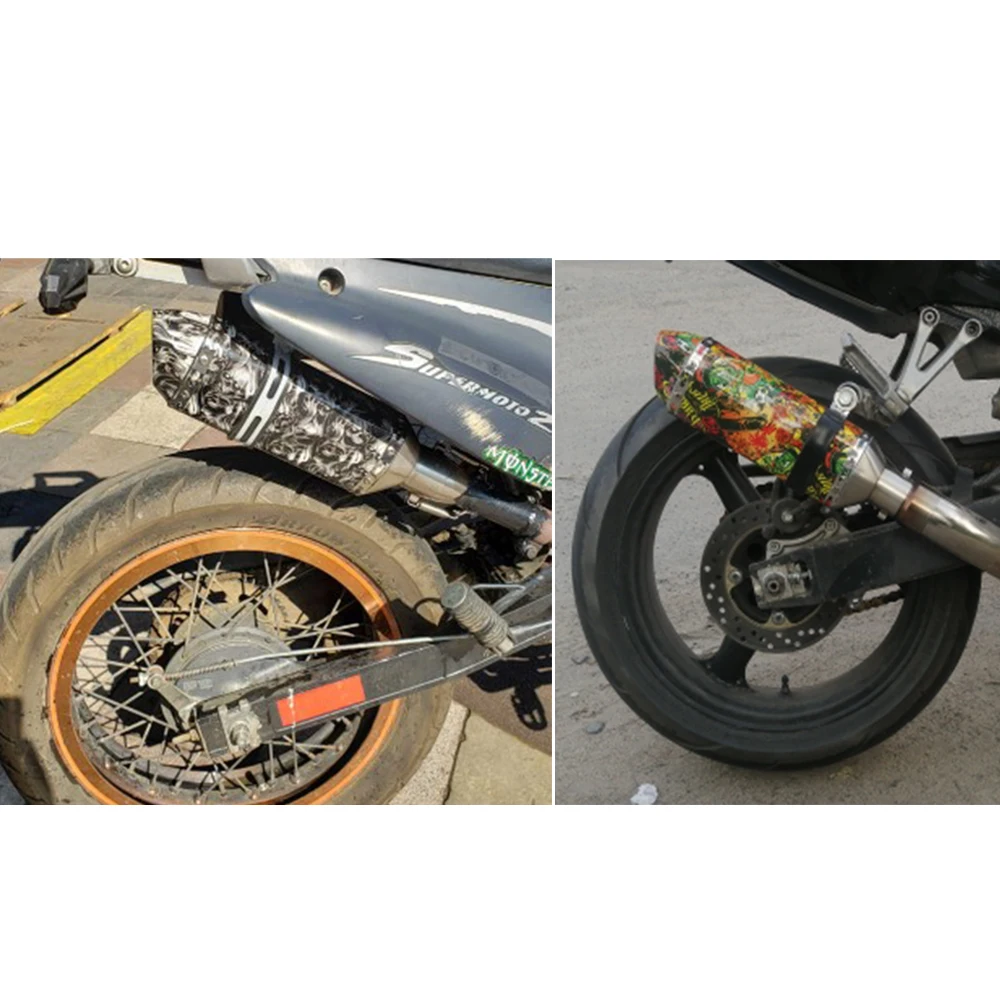 ZS MOTOS мотоцикл граффити выхлопной универсальный для акроповый глушитель мотоцикл 51 мм Впускной выхлопной для trk 502 ltz 400 дБ убийца