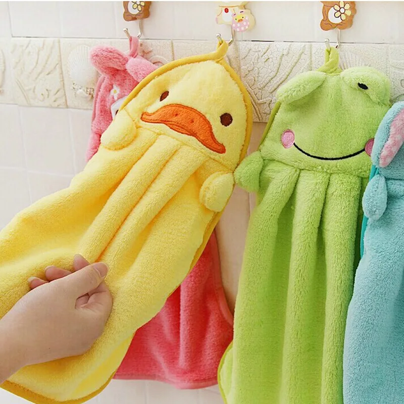 

High quality coral velvet hanging hand towel kitchen washing Bathrooms handkerchief Absorbent cloth,Free shipping.