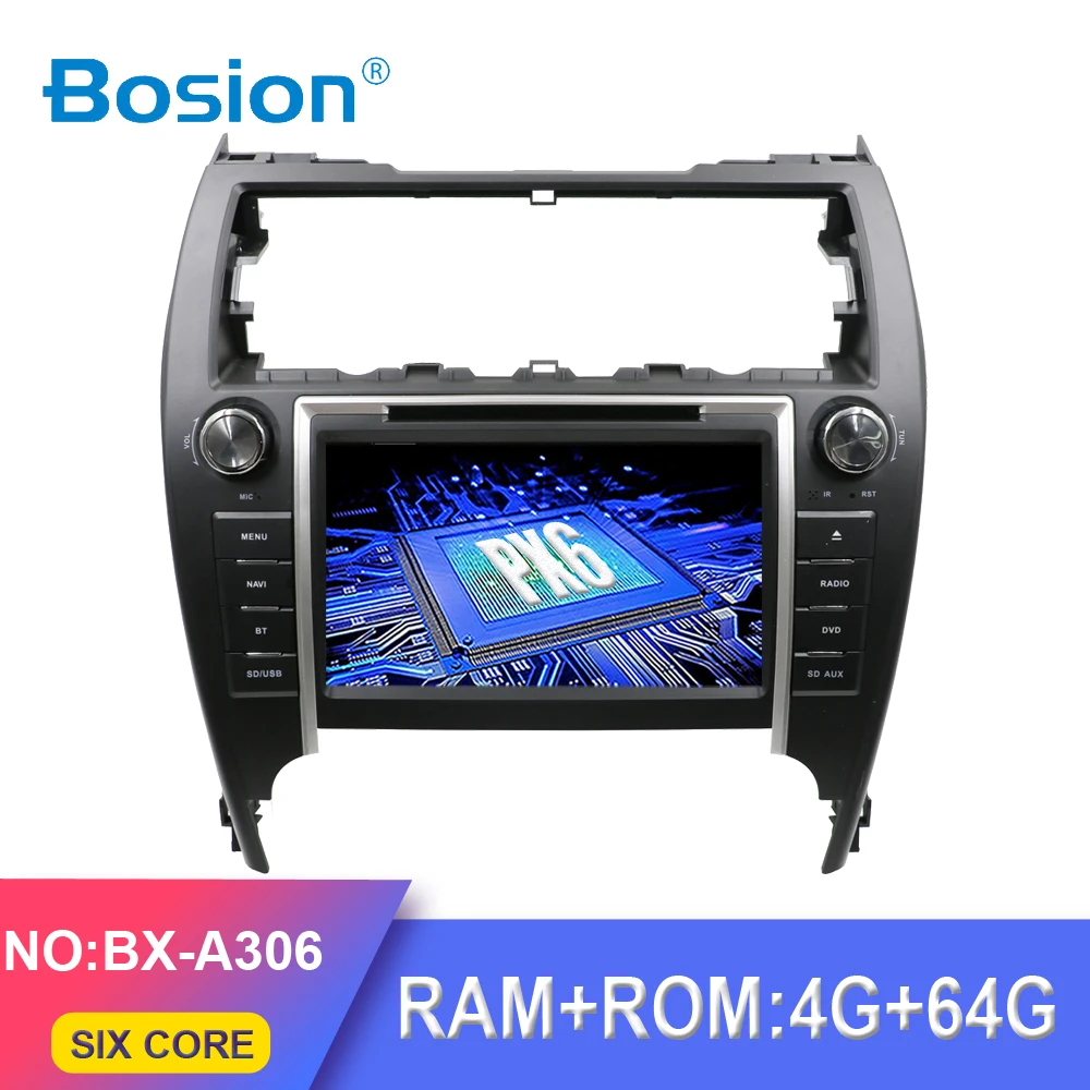 Bosion PX6 4G+ 64G 8 дюймов 2 din Android 9,0 для Toyota Camry 2012 автомобильный dvd-плеер Wifi Bluetooth Радио Стерео навигация камера