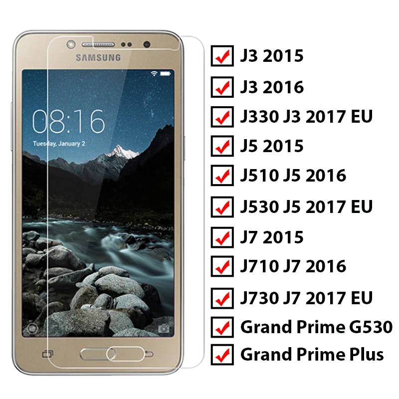 9H HD Protective Glass for Samsung J7 2017 J5 2016 J3 2015 Screen Protector on Galaxy Grand Prime Plus Toughed Glass afbeelding
