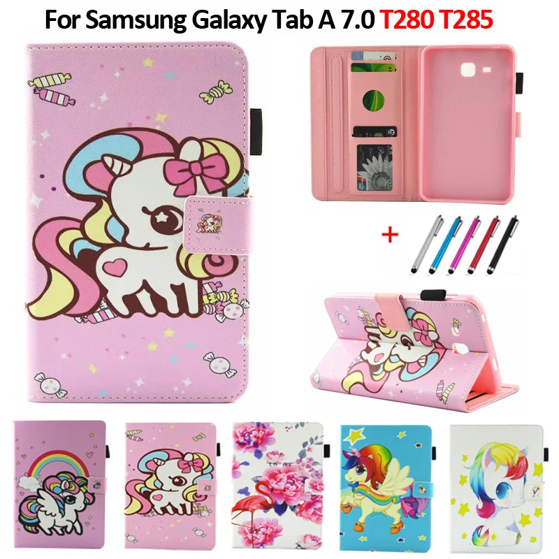 Чехол для Samsung Tab A 6 чехол 2016 дюйма с милым единорогом мультяшный планшета Galaxy A6 7 0