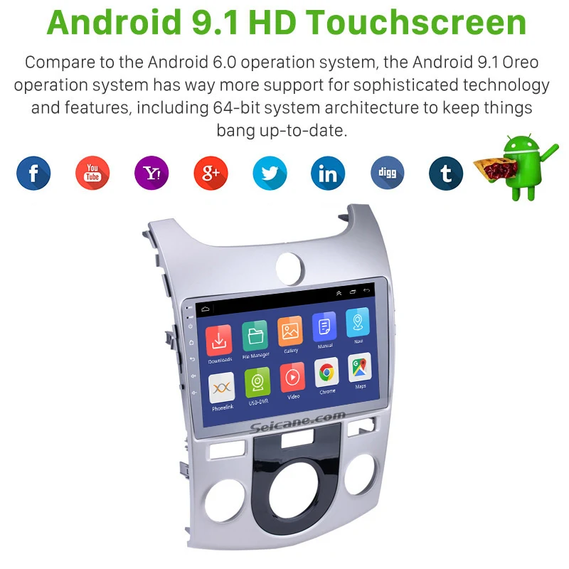 Seicane Android 10 2 din автомобильный радиоприемник GPS для 2008 2009 2010 2011 2012 KIA Форте MT
