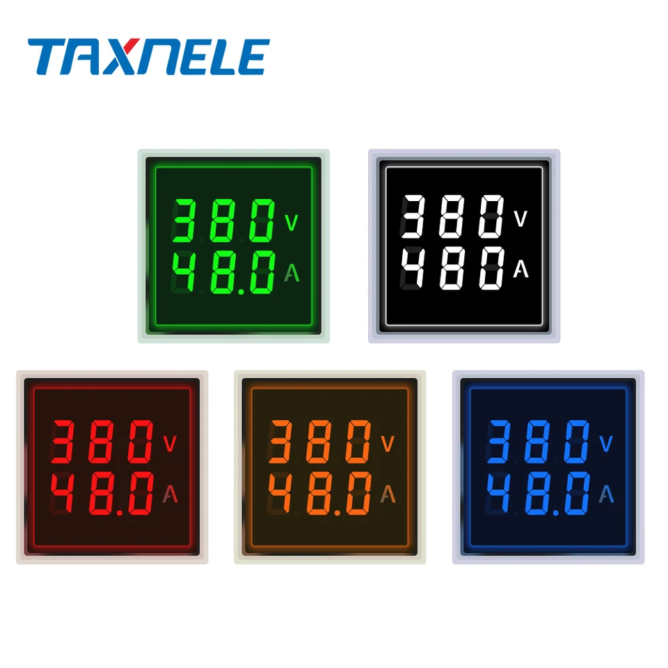 thumbnail image 2 of DMWD Dual Display Voltmeter Ammeter - AC 0-100A 60-500V LED Meter 2 of 9