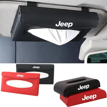 

Car Tissue Box Interior Accessories for Jeep Logo Renegade Grand Commander CherokeeCompass Patriot Wrangler JL JK TJ YJ CJ
