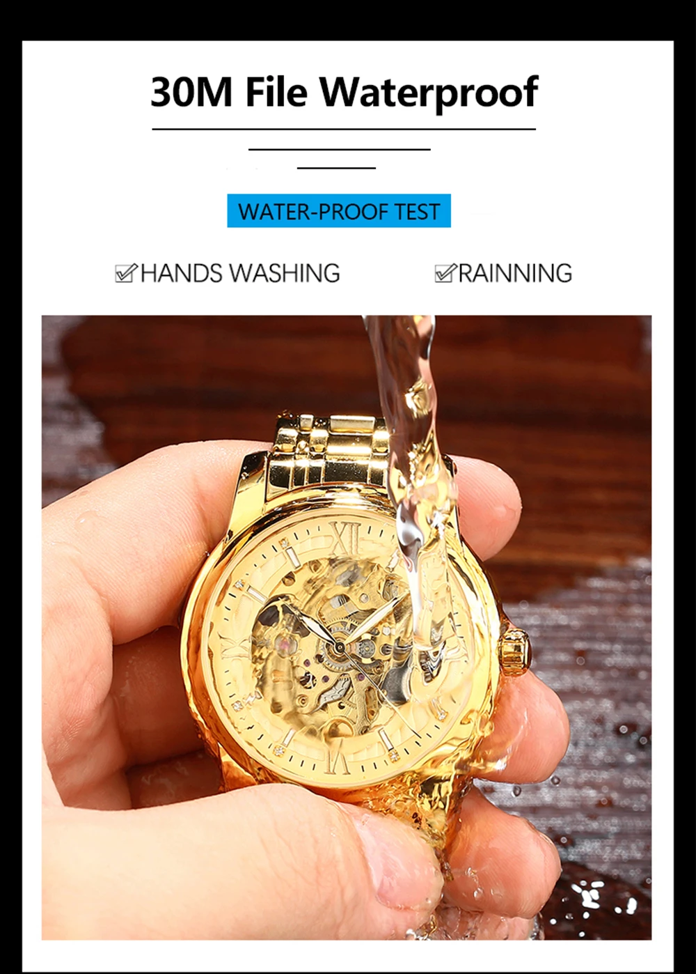 HAIQIN, модные механические часы, мужские золотые наручные часы со скелетом, мужские часы, Топ бренд, роскошные часы, мужские деловые часы, Reloj hombres