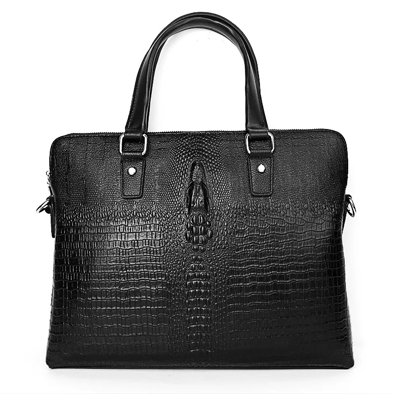 

Luxury Alligator Cow Genuine Leather Business Men's Briefcase Male Briefcase Shoulder Bag Men Messenger Bag Tote Computer Bag