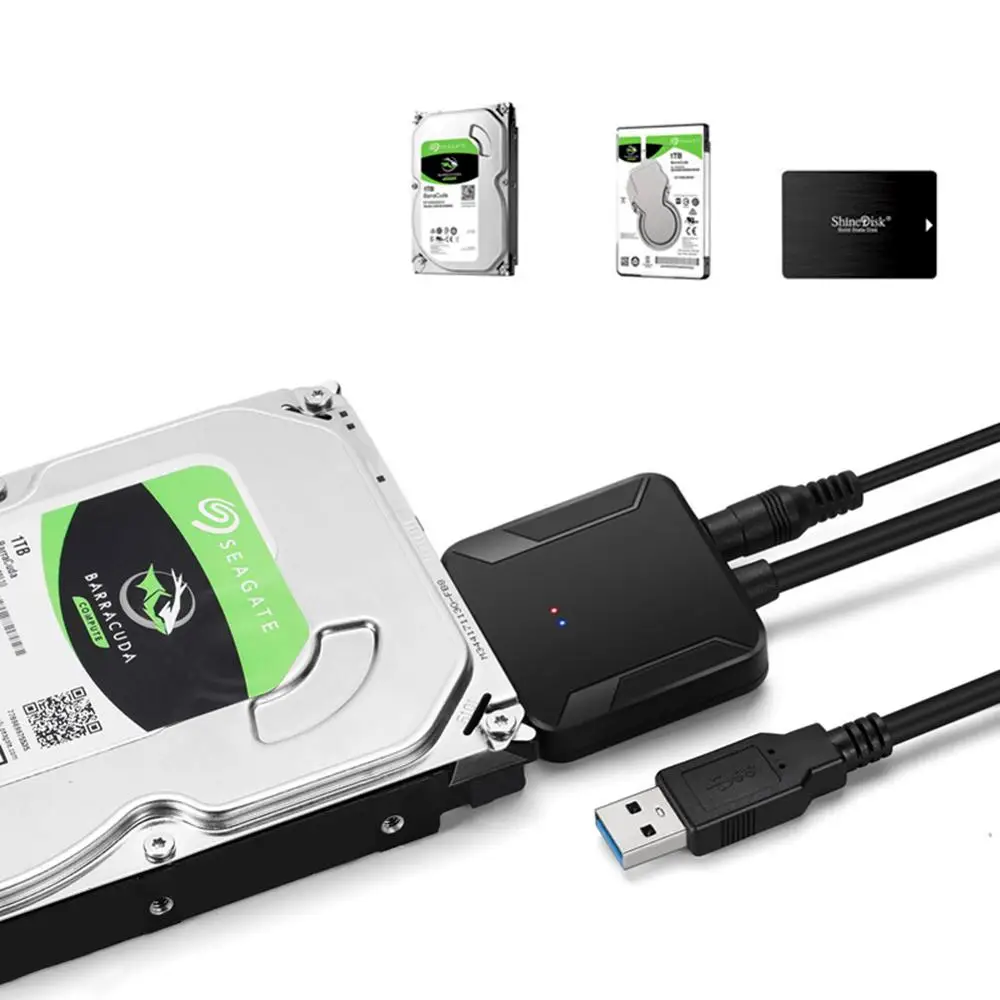 GeekerChip SATA 50cm Adapter High Speed 5Gbps USB 3.0 zu SATA Kabel für 2.5 Zoll Festplatten Laufwerke SSD/HDD Adapter SATA 3.0 Cable für Mac OS/Windows/Linux