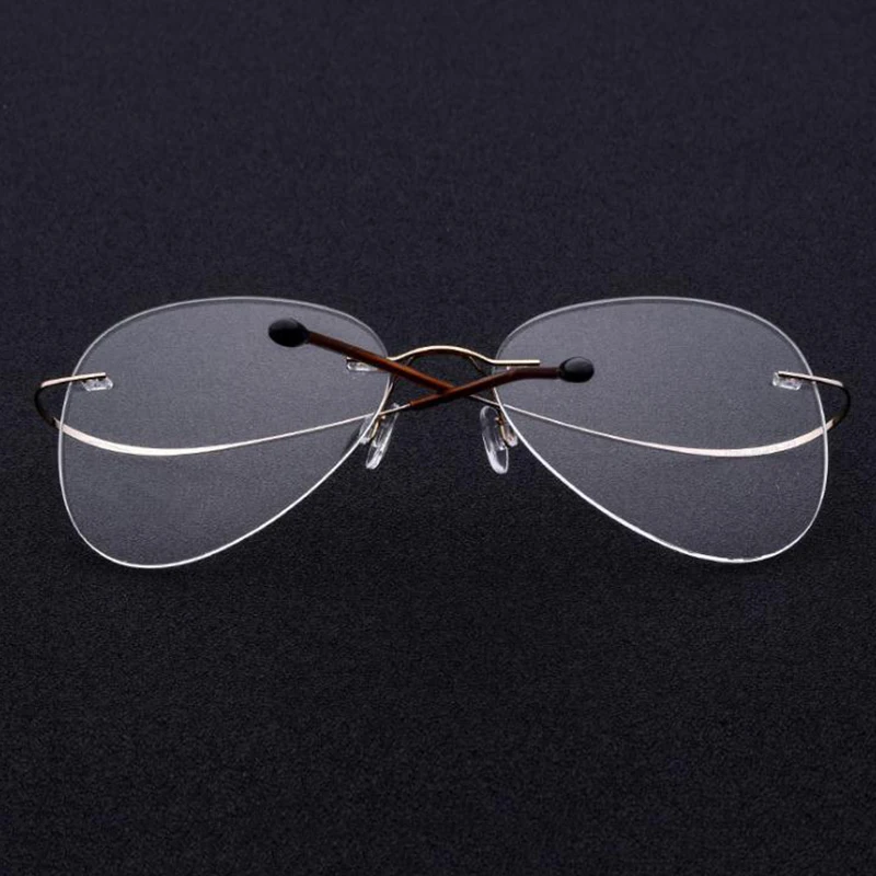 Large Frame Titanium Pilot Reading Glasses Ultralight Elasti Men