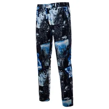 Мужские брюки в западном стиле с принтом Nation Wind K56