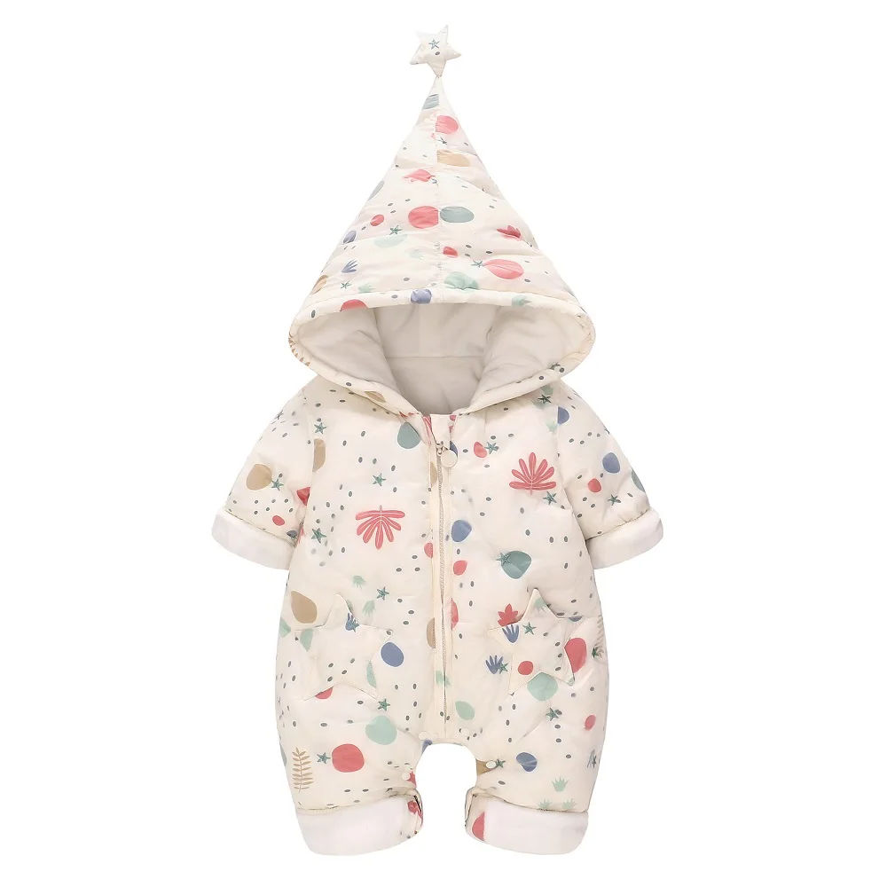

Baby Girl WINTER Rompers Baby Clothes Baby Clothes New 2019 Baby Onesie Winter Padded Jacket Small Tree Rompers 6M~24M
