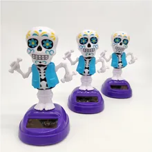 Солнечный Творческий качели цветок лицо мужской призрак Бобби голова кукла украшение автомобиля подарок на Хэллоуин Игрушка