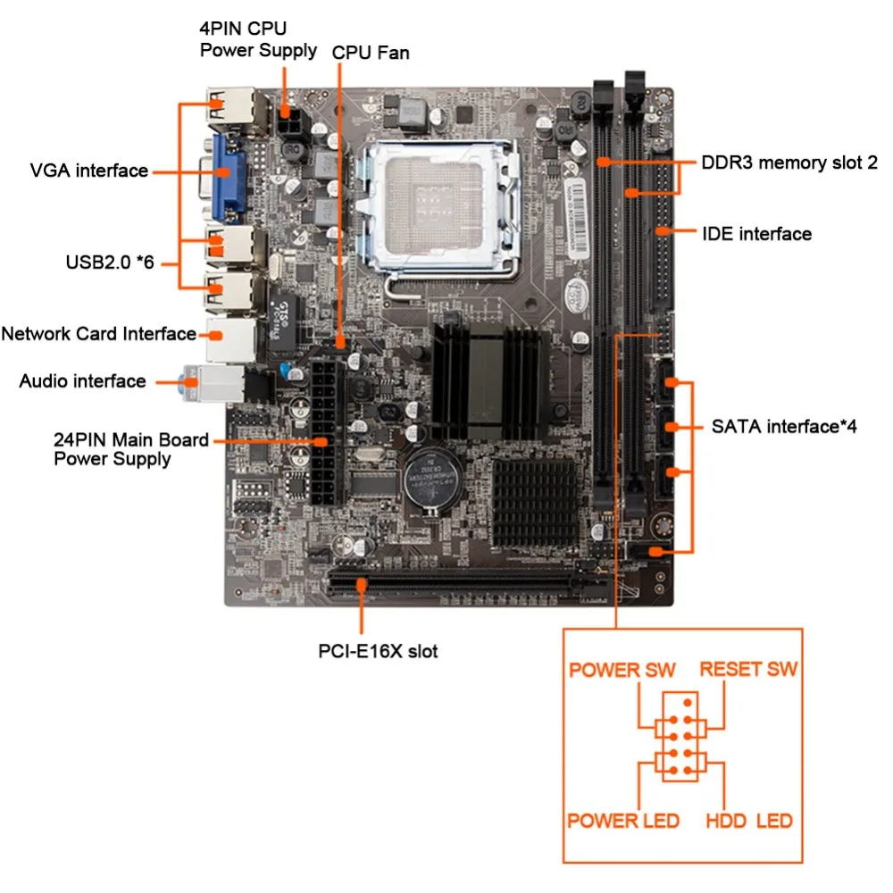 G41 материнская плата LGA 771 775 двухканальная память DDR3 8G для Intel LGA771 LGA775 I3 I5 I7 Xeon Pentium серии Материнская плата компьютера