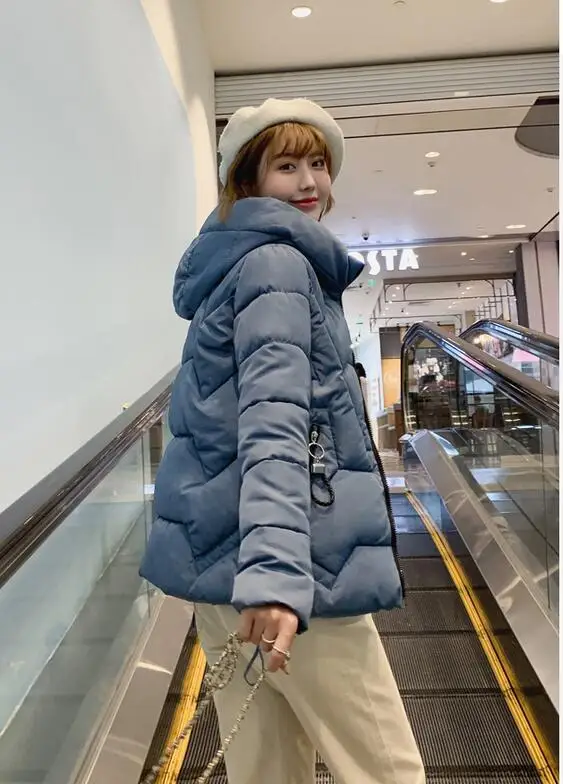 Плюс Размер 6XL короткое хлопковое пальто для женщин Harajuku стиль зимняя куртка женская Chaqueta Mujer хлебное пальто хлопковая Куртка парка AA-667