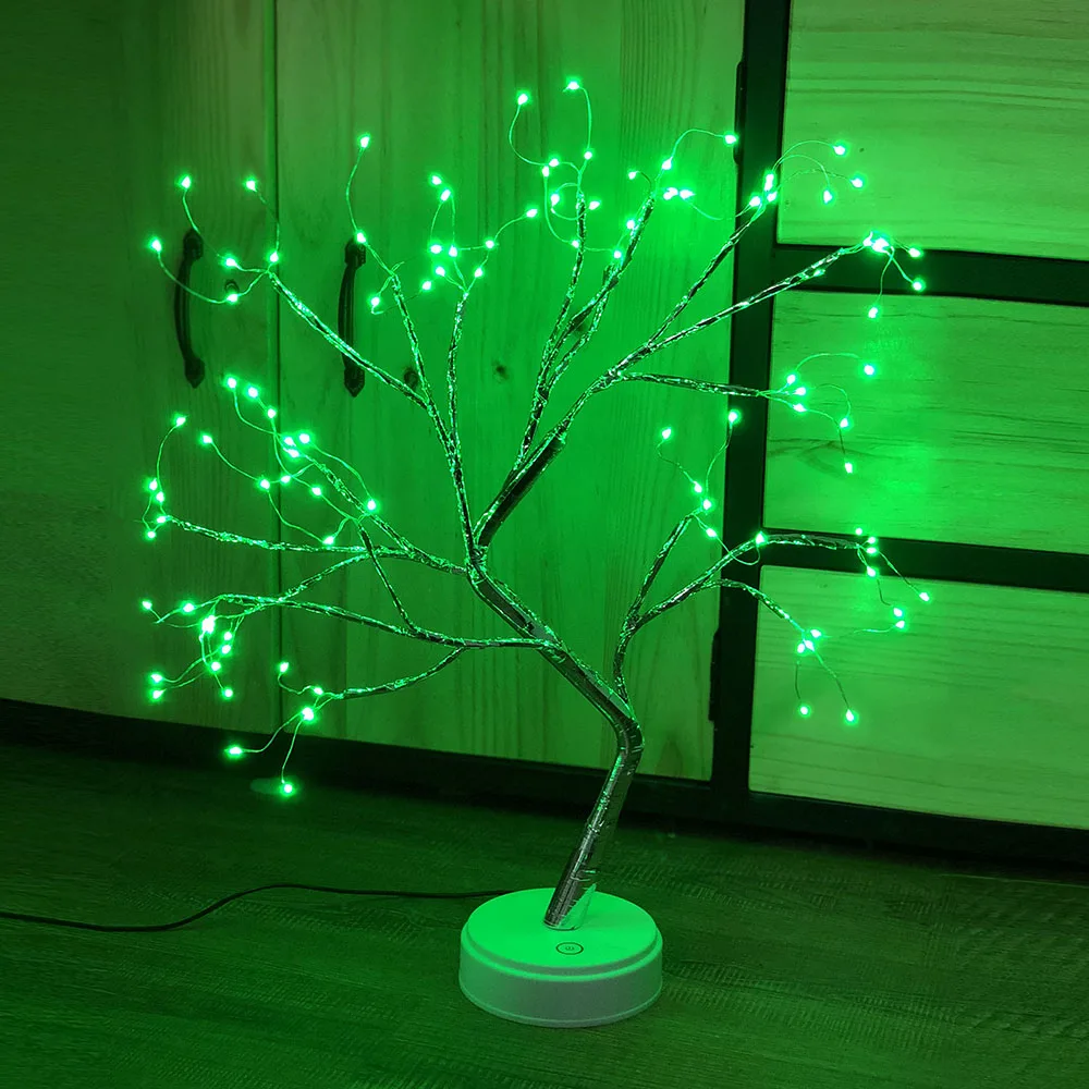 USB сенсорный выключатель яркая светодиодная лампа 108 светодиодный S поздравительные огни дерева медная Проволока Дерево для дома