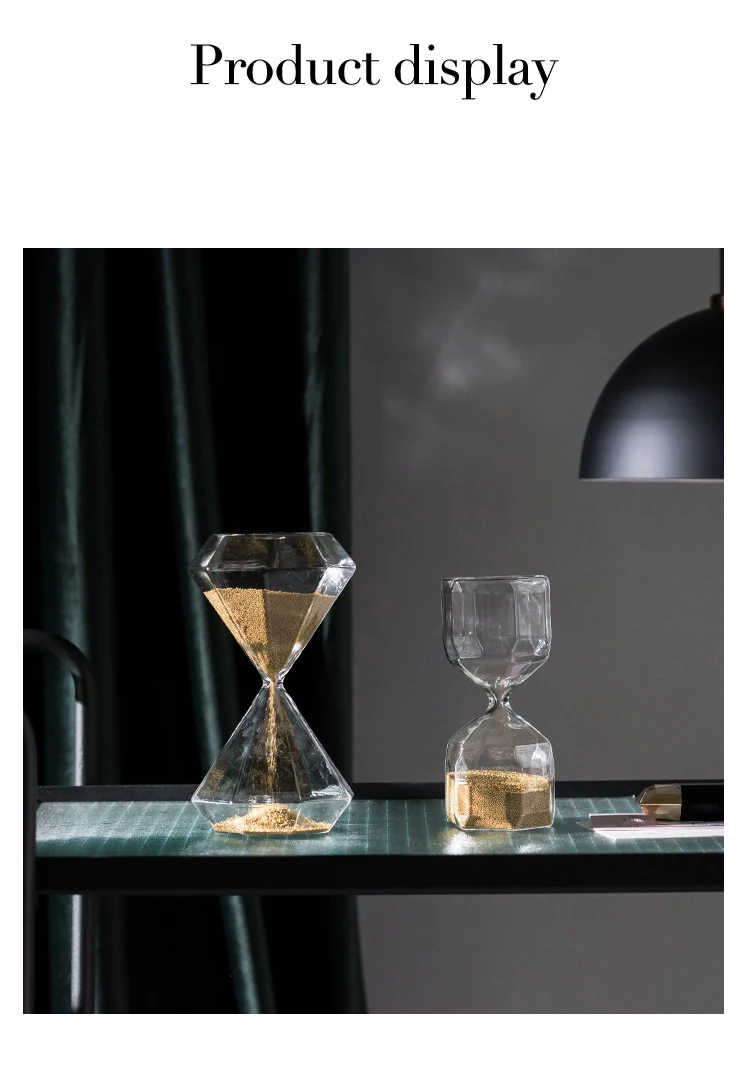 Description Picture 4 of itemCreative Table Sandglass Modern Simple Nordic Personalized Household Decor Living Room Desktop Glass Hourglass Ornaments ZB13