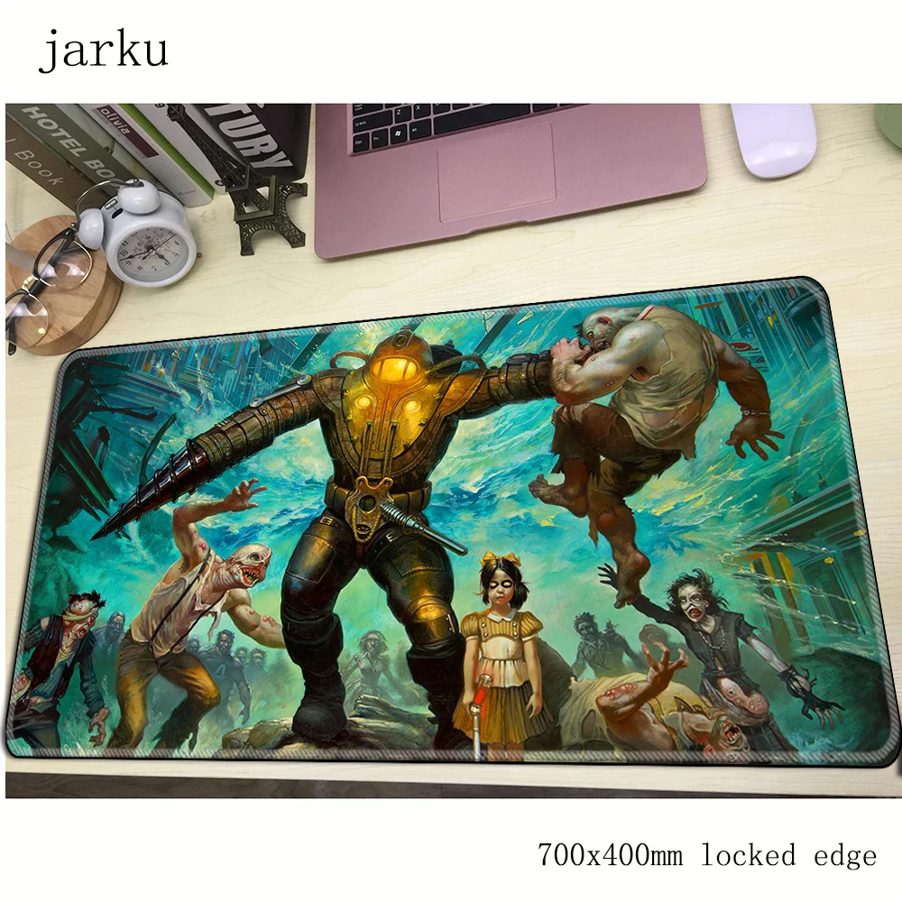 Bioshock коврик для мыши геймер 700x400X3 мм игровой коврик для мыши большой подарок аксессуары для ноутбука ПК эргономичный коврик для мыши